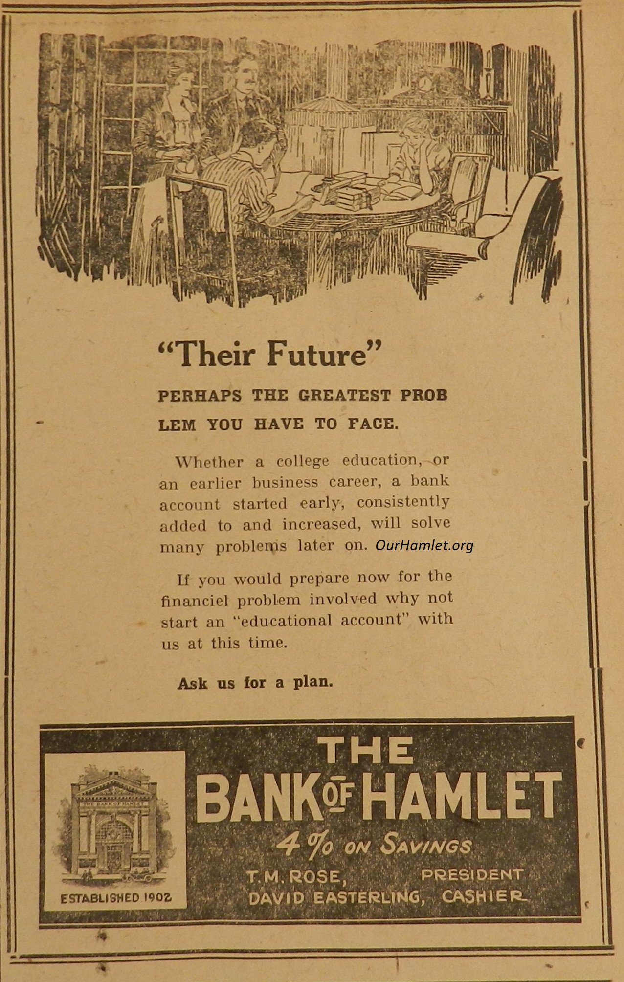 1924 Bank of Hamlet OH.jpg