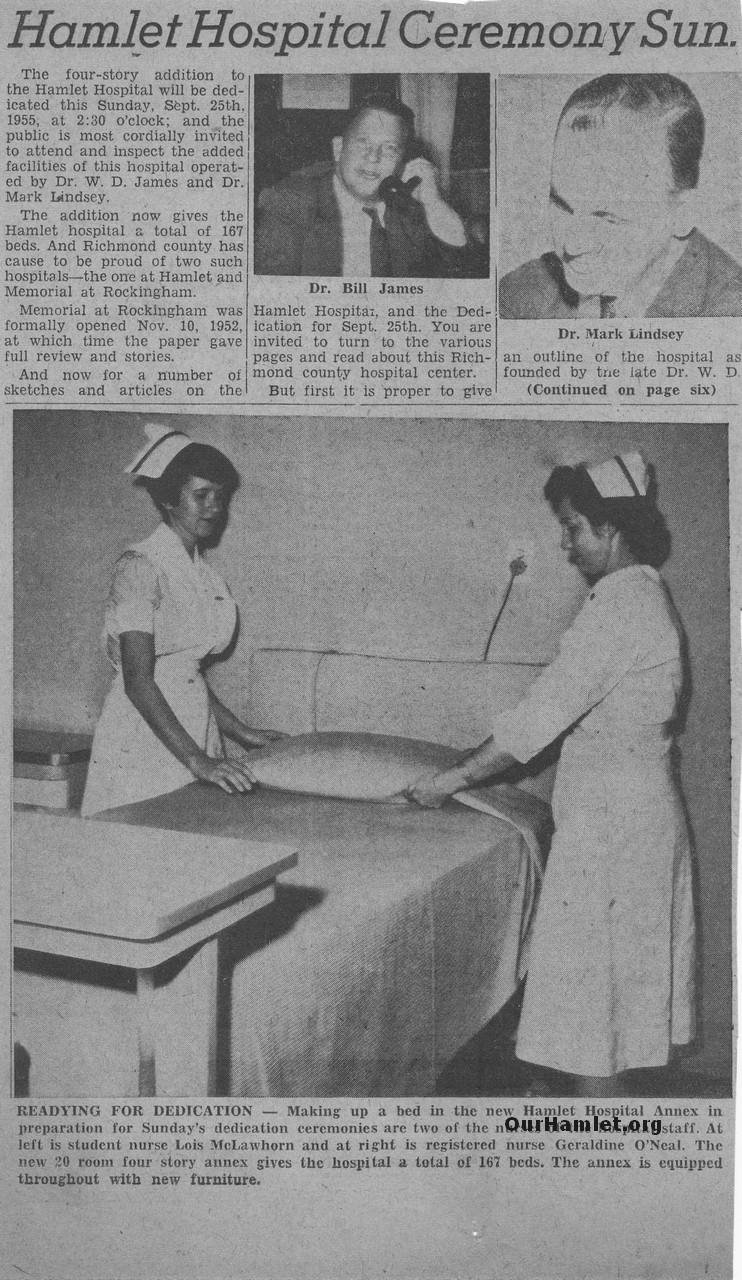 Hamlet Hospital Dedication 1958OH.jpg