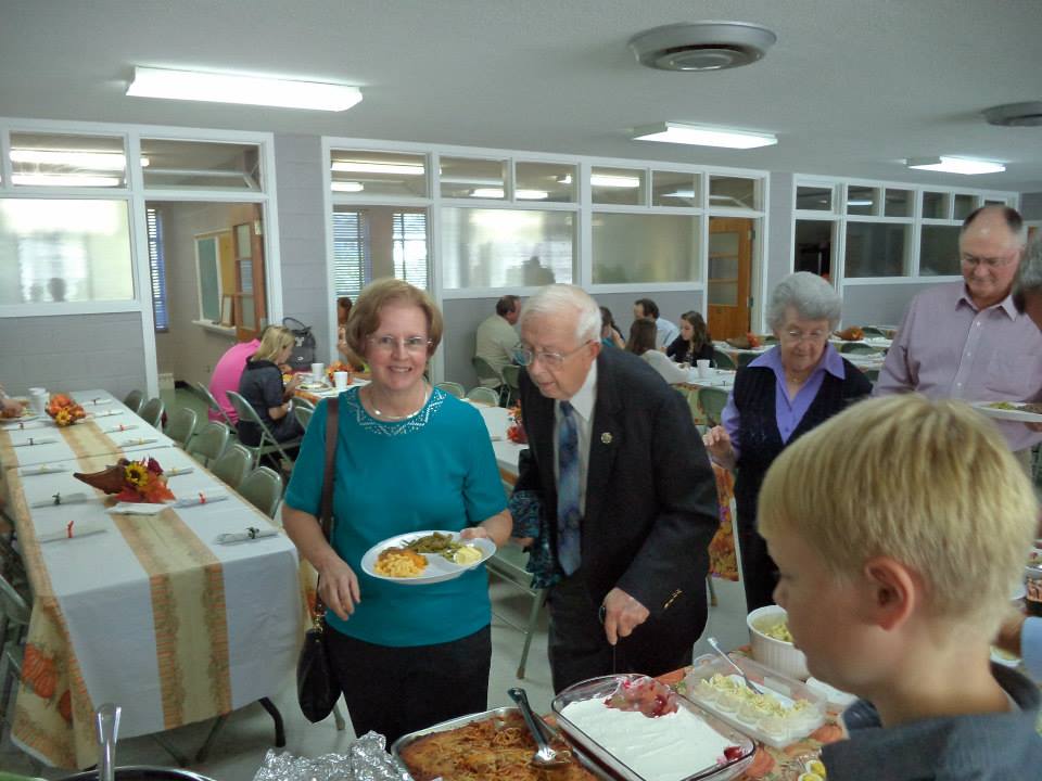 Beth McDonald with family members today at First Baptist Homcoming.jpg