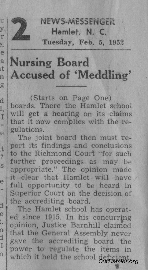 Hamlet Hospital 2-5-1952 dOH.jpg