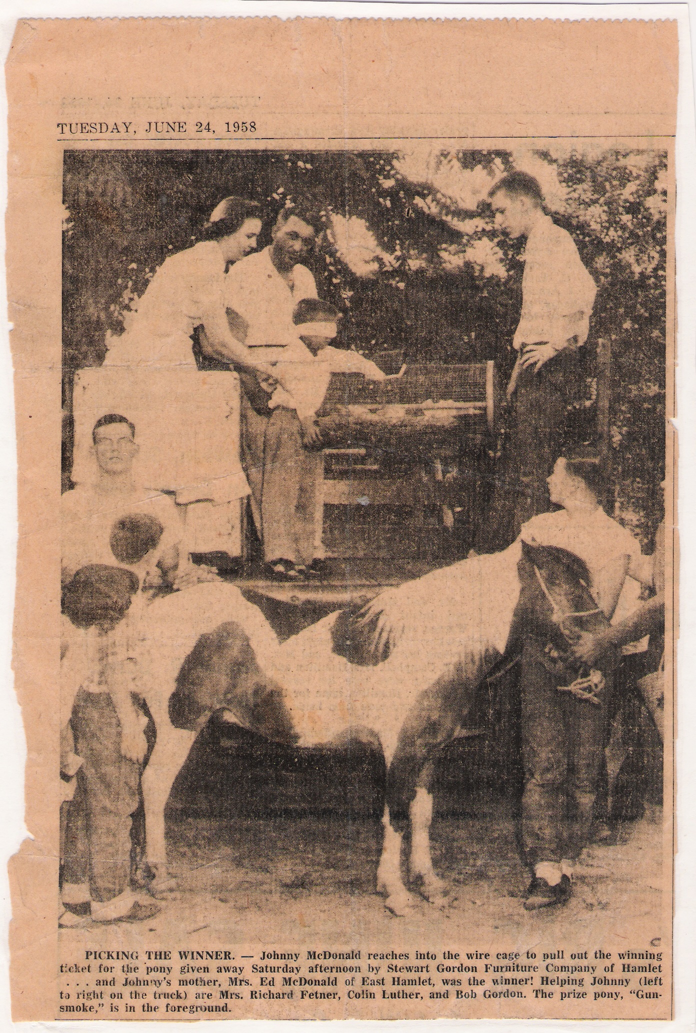 Colon , Bobby and Johnny with pony 1958.jpg