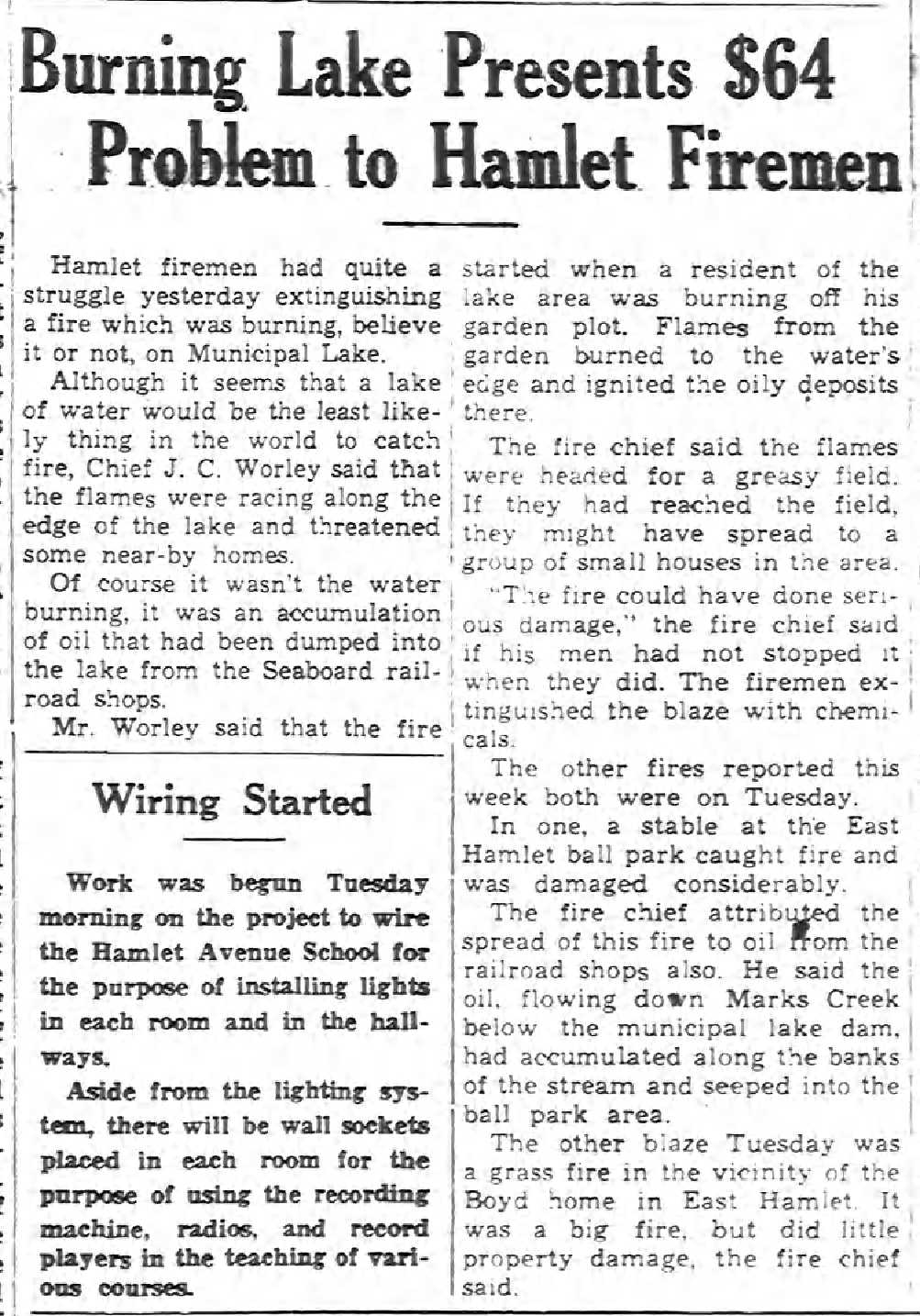 City Lake fire 3-2-1951.jpg