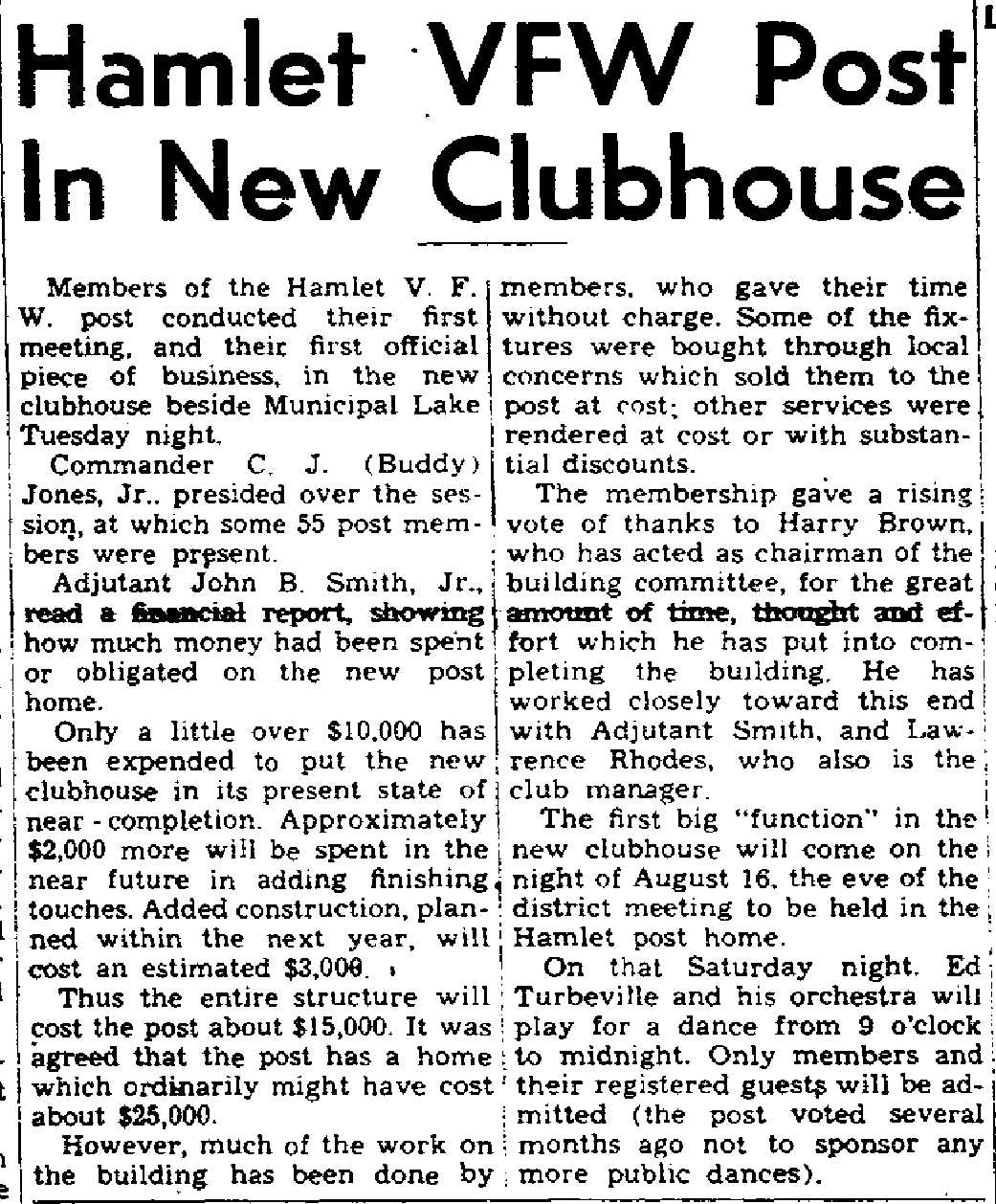 1952 Hamlet VFW opening 7-25-1952.jpg