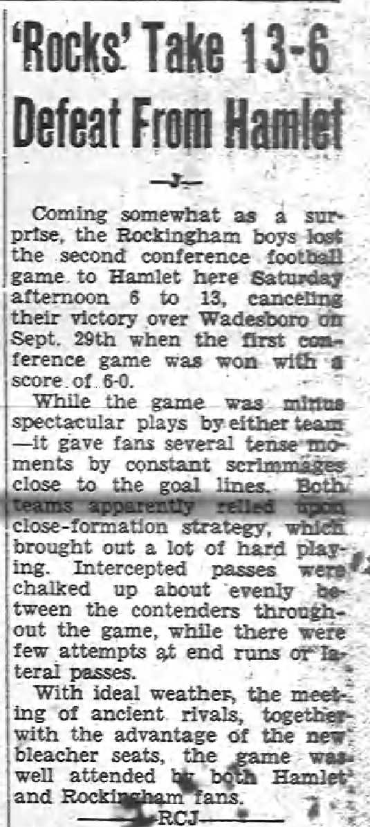 1947 RCDJ Hamlet defeats RHam 13-6 Oct. 6.jpg