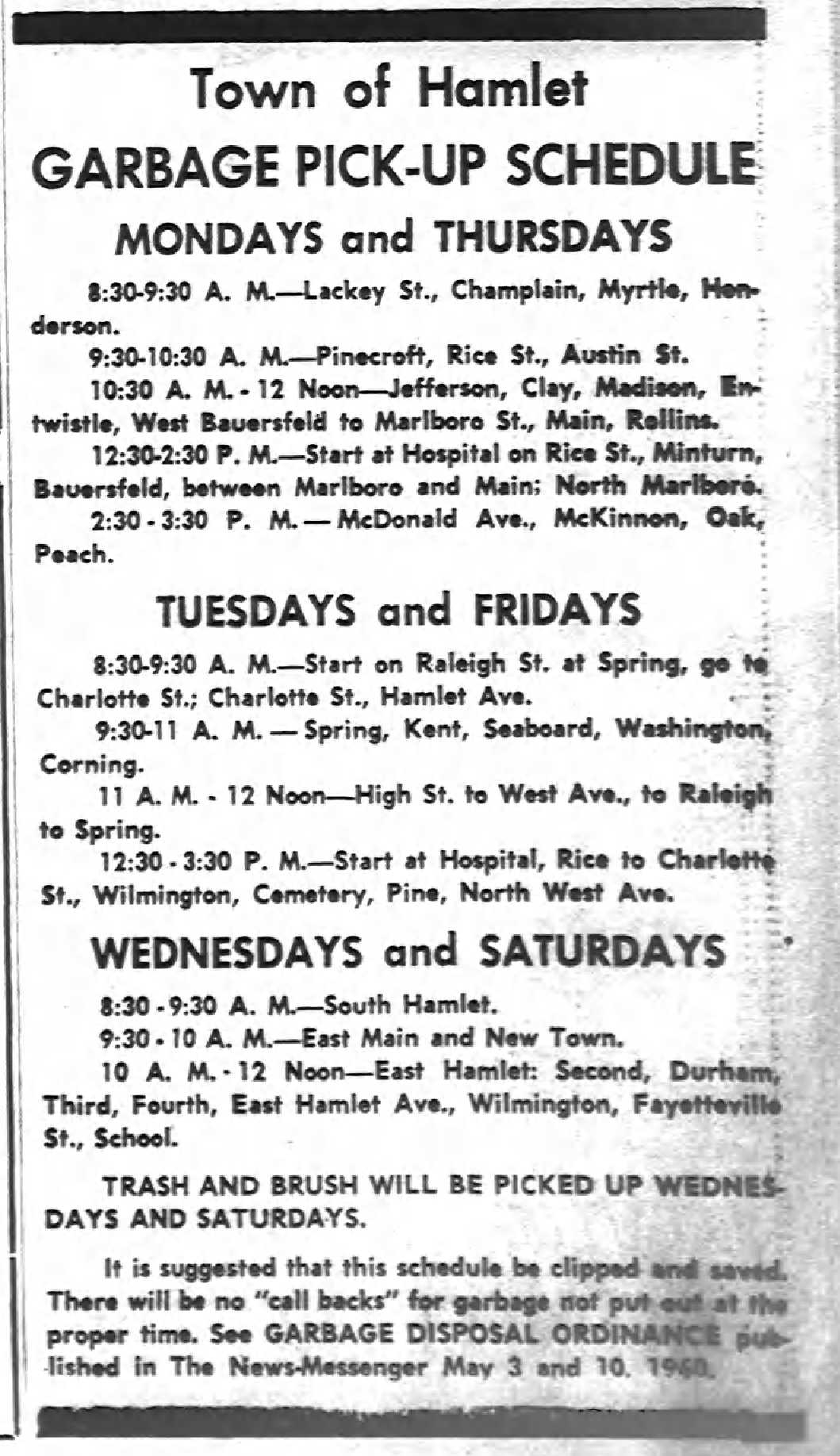 1960 Garbage schedule.jpg