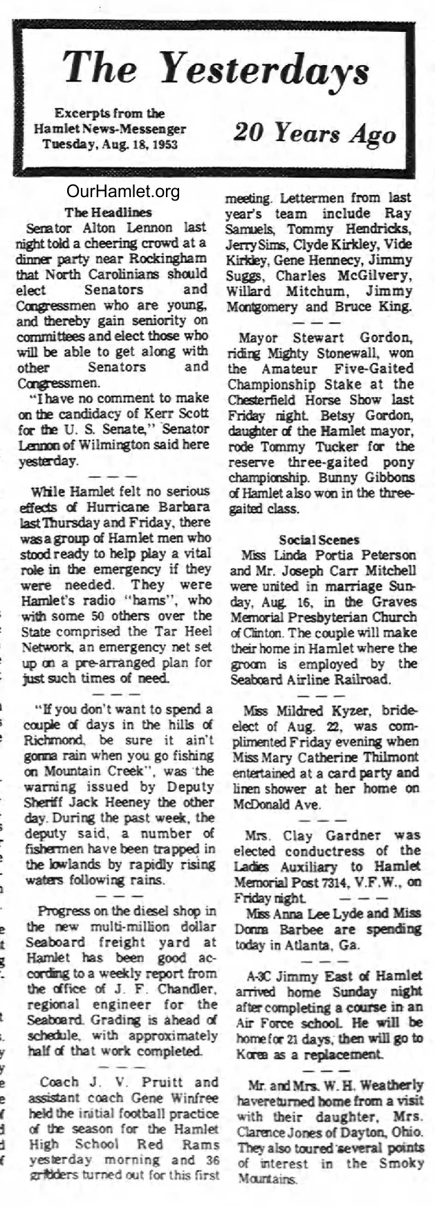 1953 Aug 18 The Yesterdays OH.jpg