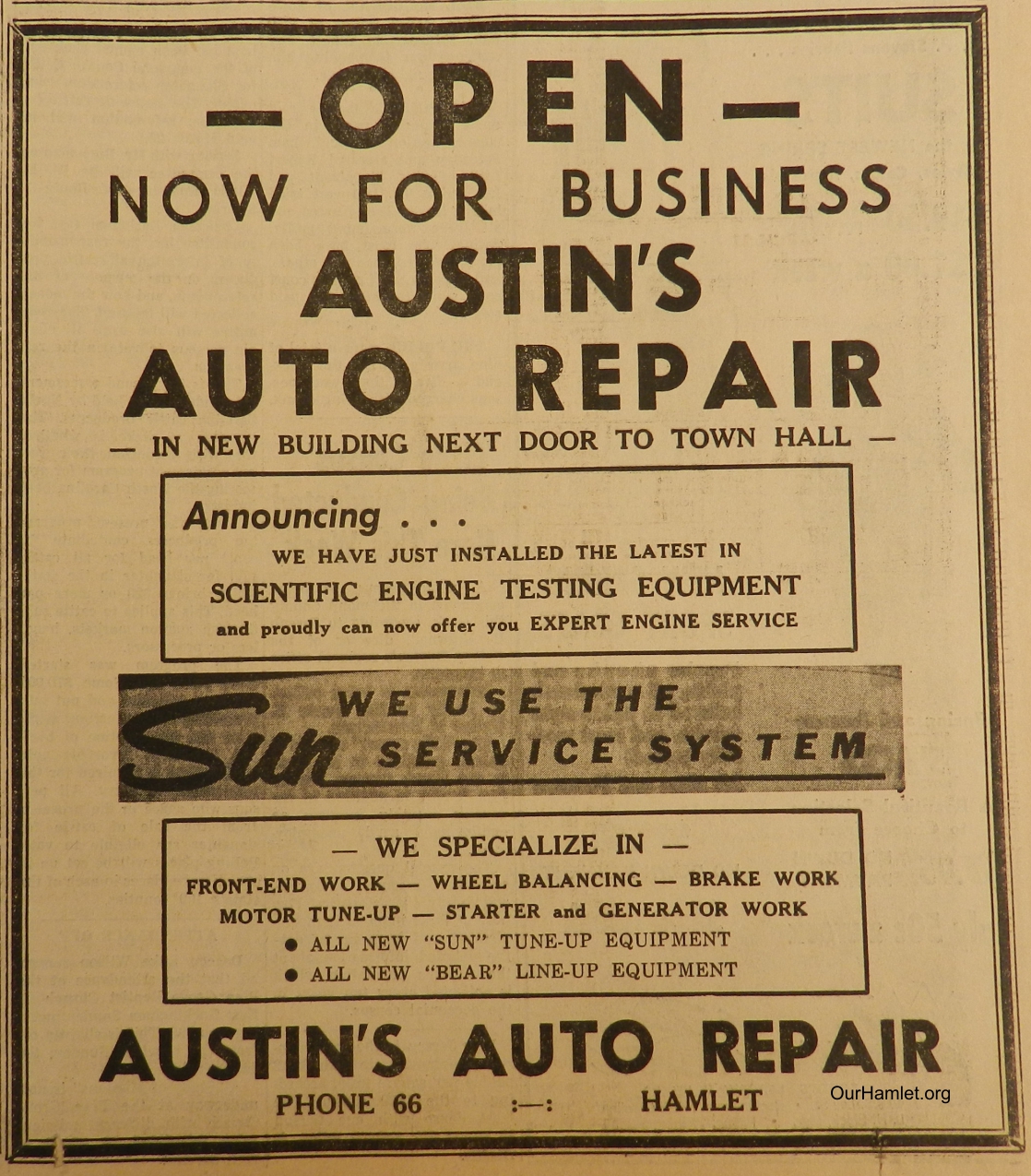 1961 Austins Auto Repair opening OH.jpg