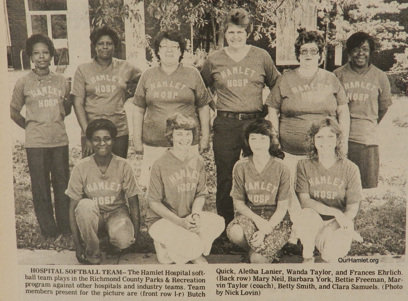 1982 Hospital Softball Team OH.jpg