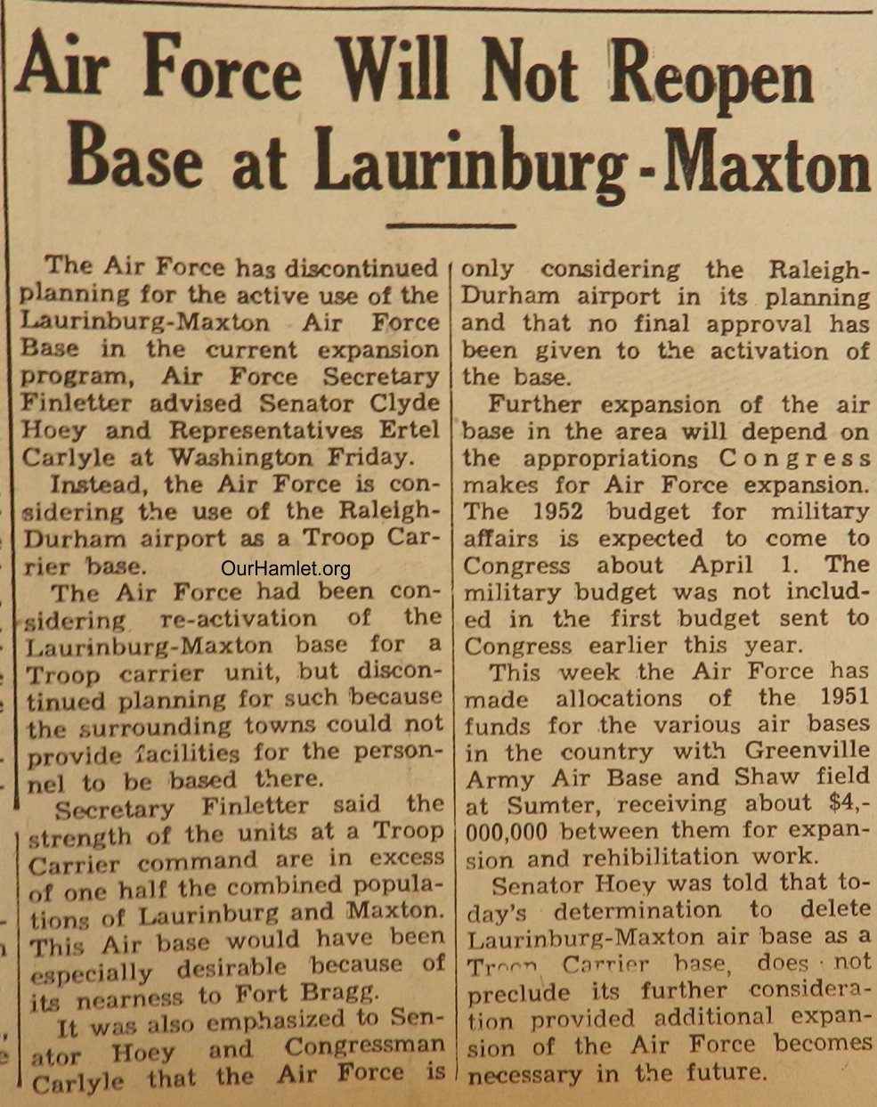 1951 Laurinburg Maxton AFB OH.jpg