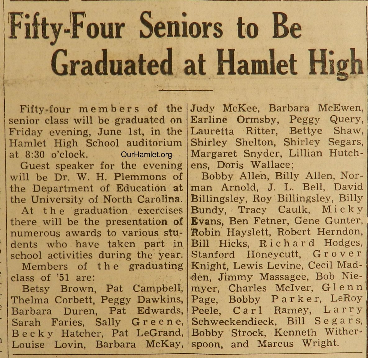 1951 HHS Graduates OH.jpg