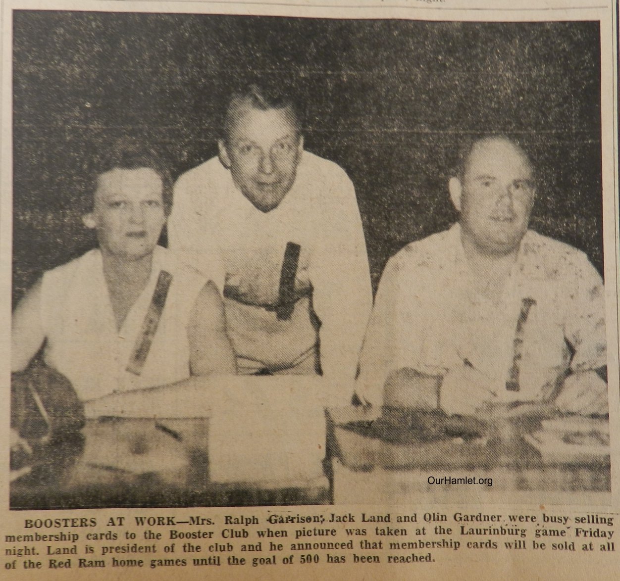 1955 HHS Boosters at work OH.jpg