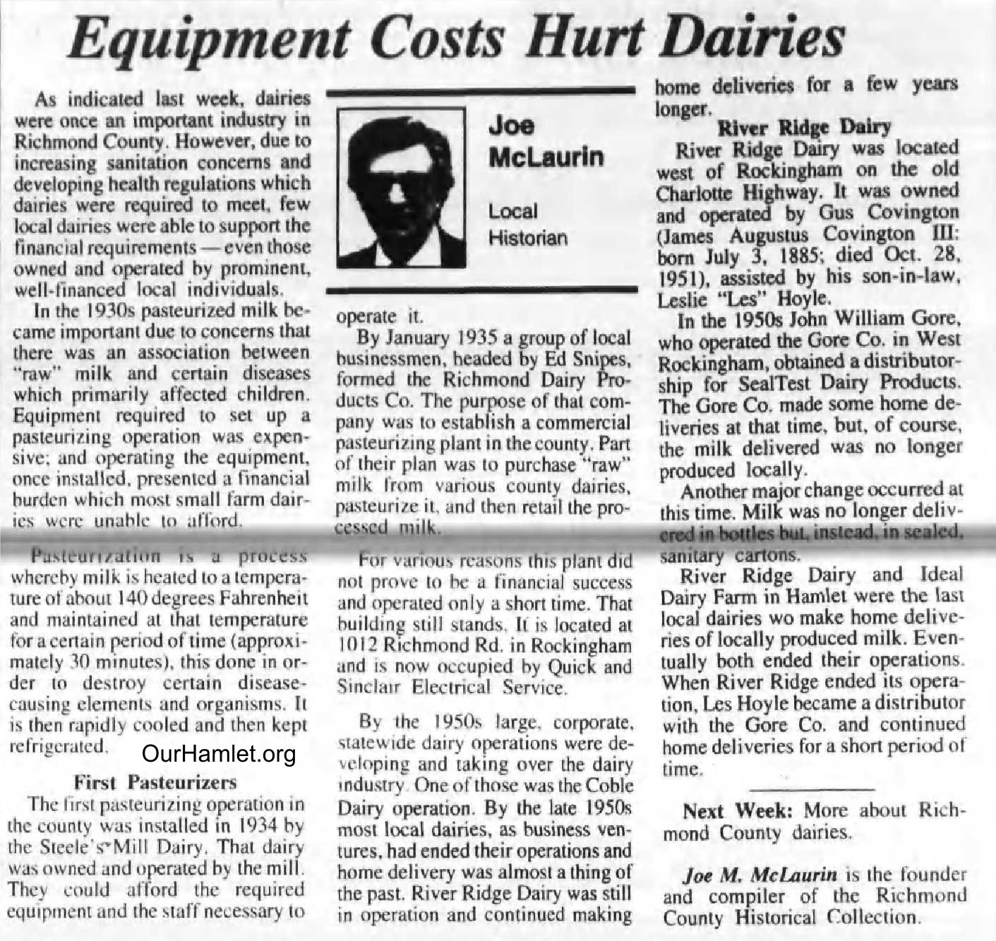 Joe McLaurin Dairy Farms in Richmond County equipment cost OH.jpg