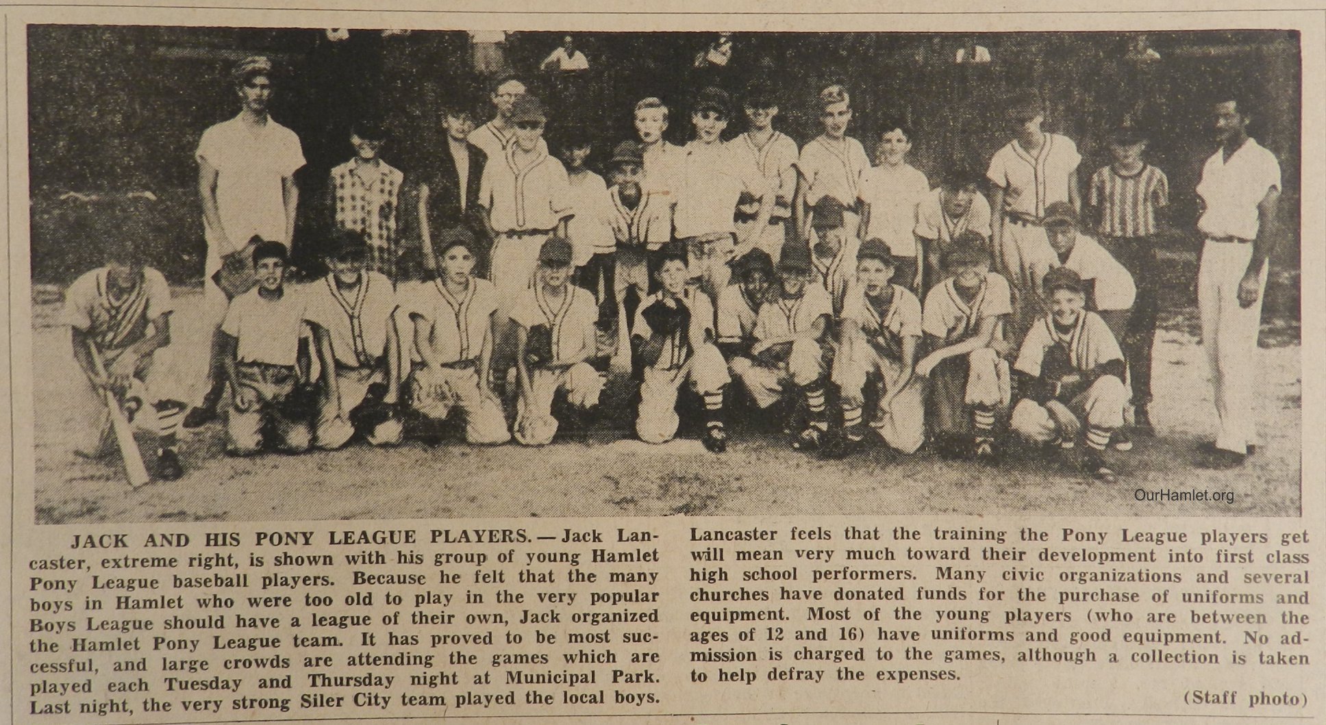 1954 Jack Lancaster and Pony players OH.jpg