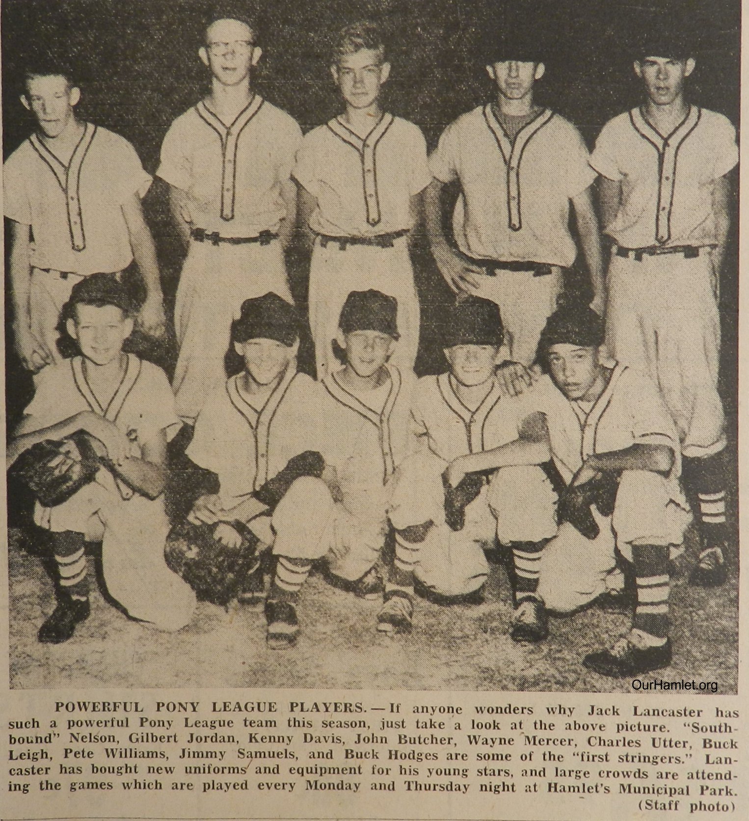 1954 Pony League players OH.jpg