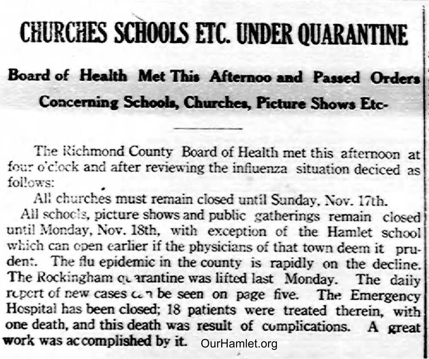 Rockingham NC Post Dispatch November 7, 1918 b OH.jpg