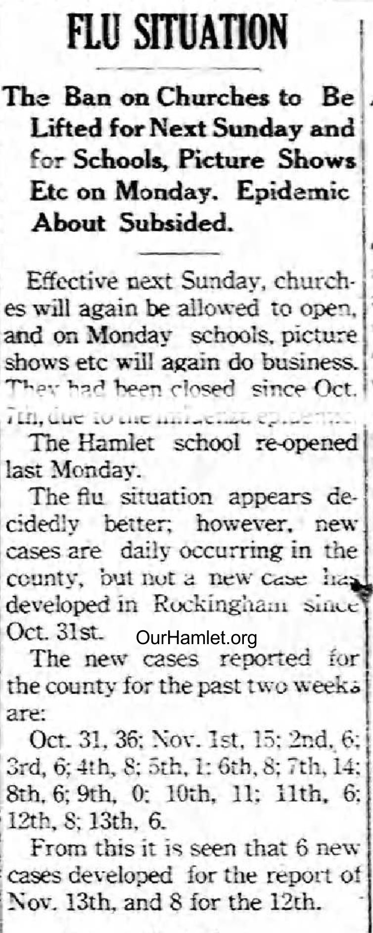 Rockingham NC Post Dispatch November 14, 1918 OH.jpg