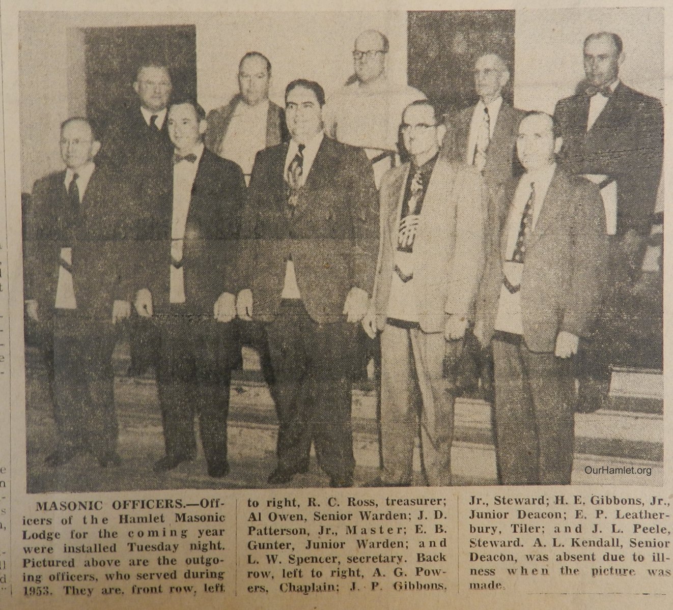 1954 Masonic Lodge officers OH.jpg