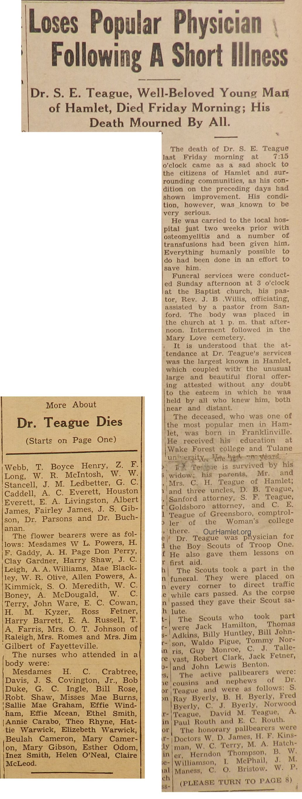 1934 Dr Teague dies OH.jpg