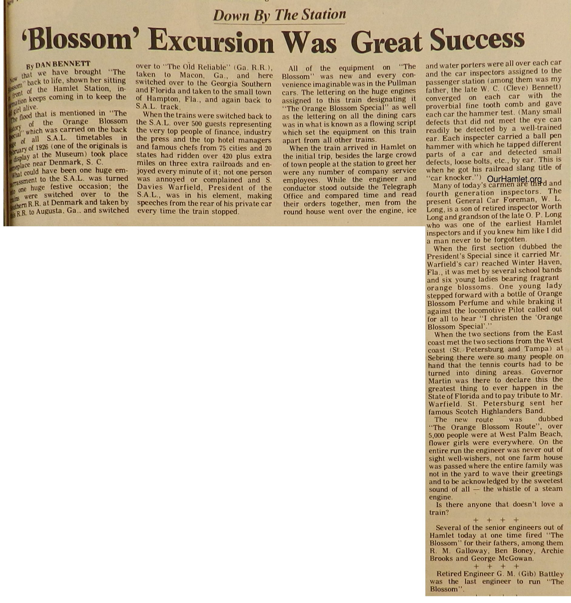 Down by the Station - Blossom Excursion was Great Success OH.jpg