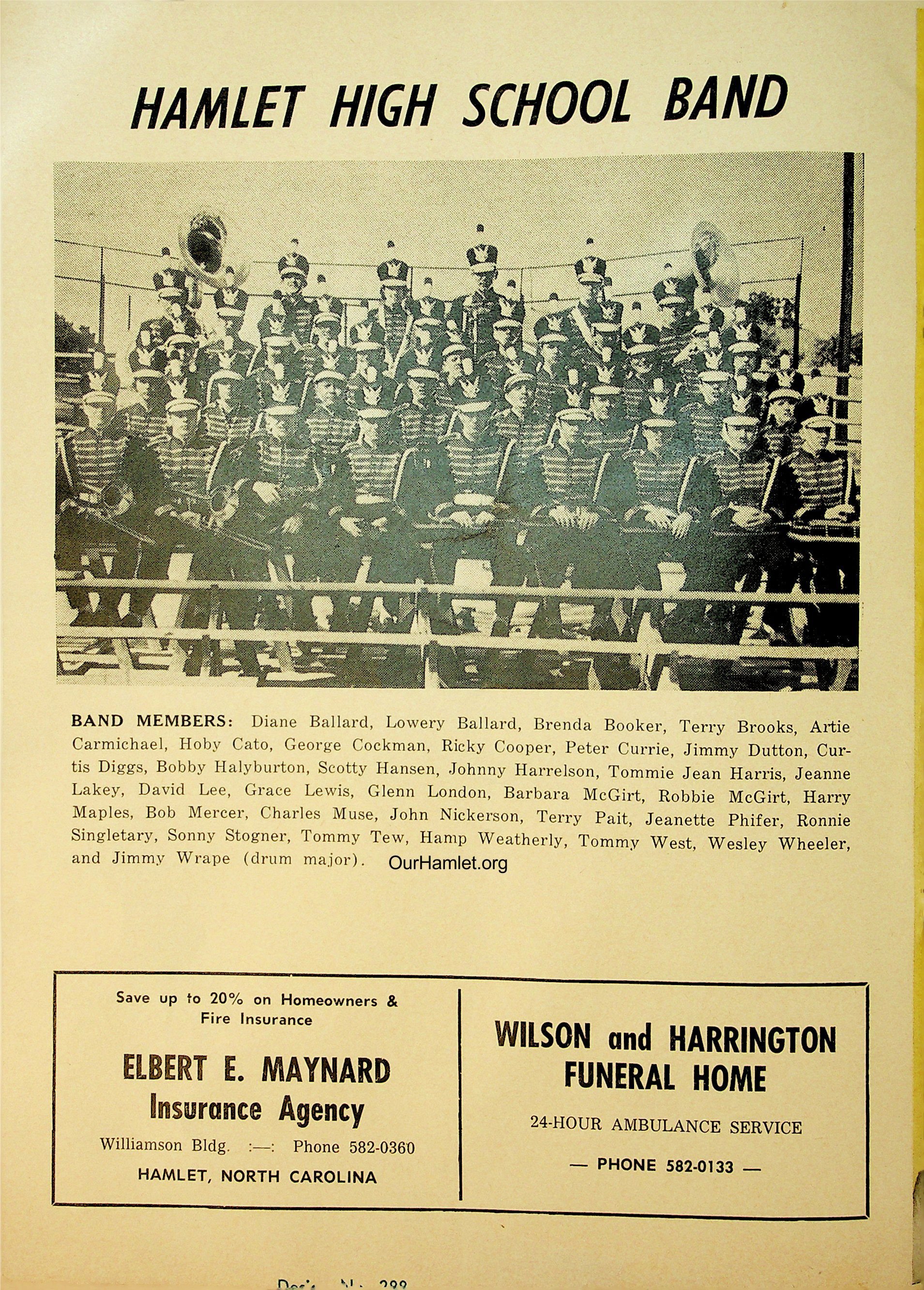 1962 Hamlet vs Sanford Program i OH.jpg