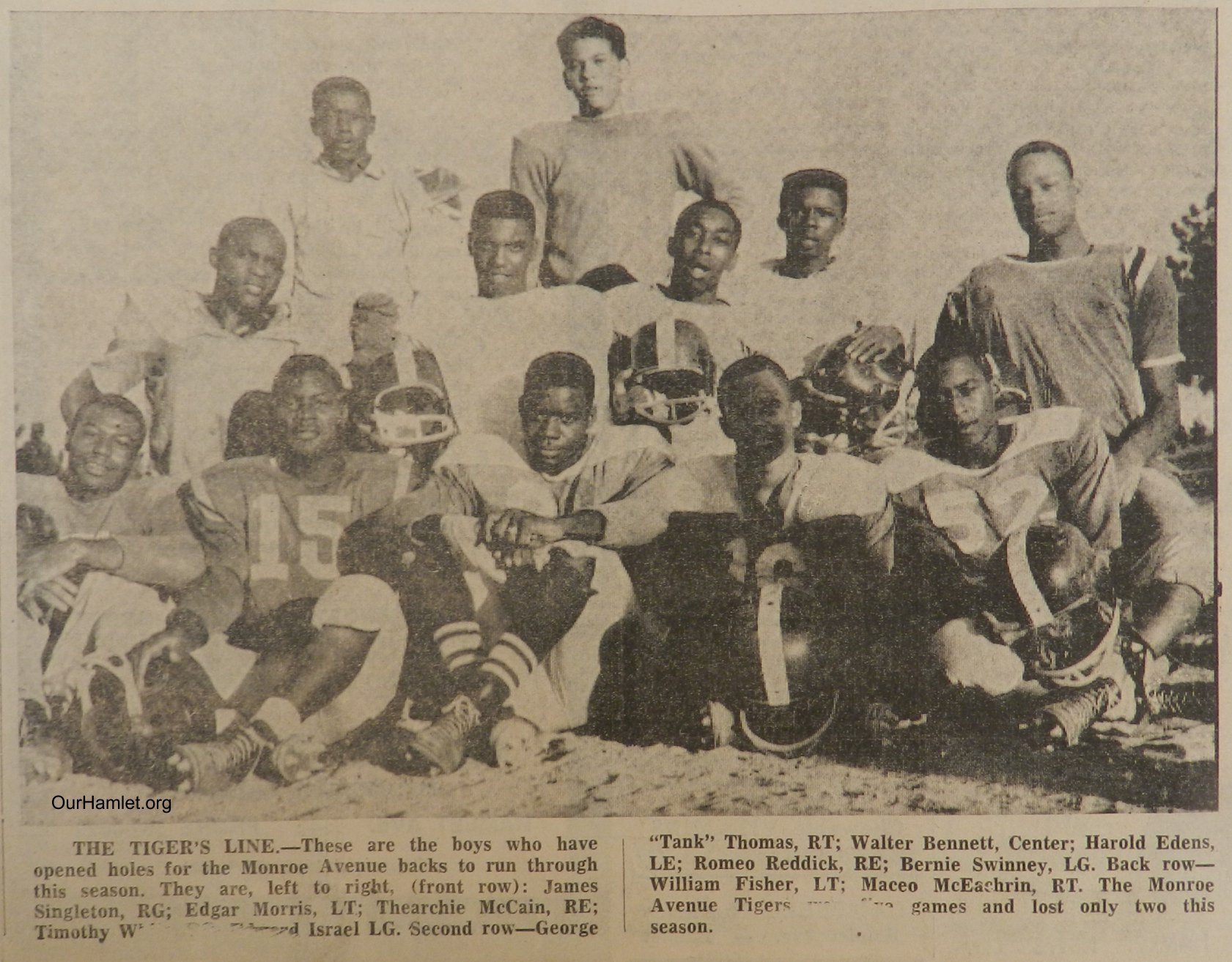 1962 Monroe Tigers football OH.jpg