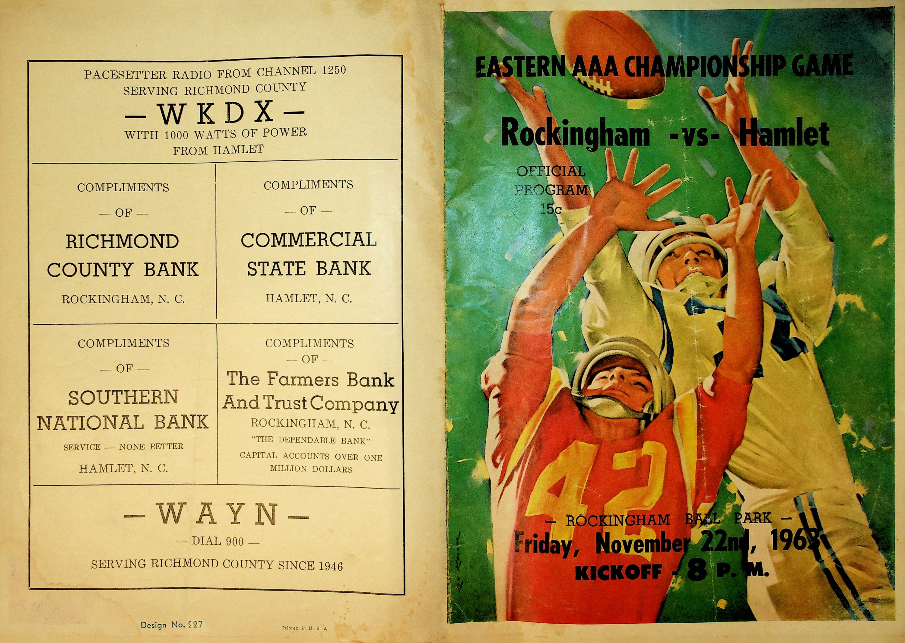 1963 Hamlet-Rockingham Football Program a.jpg