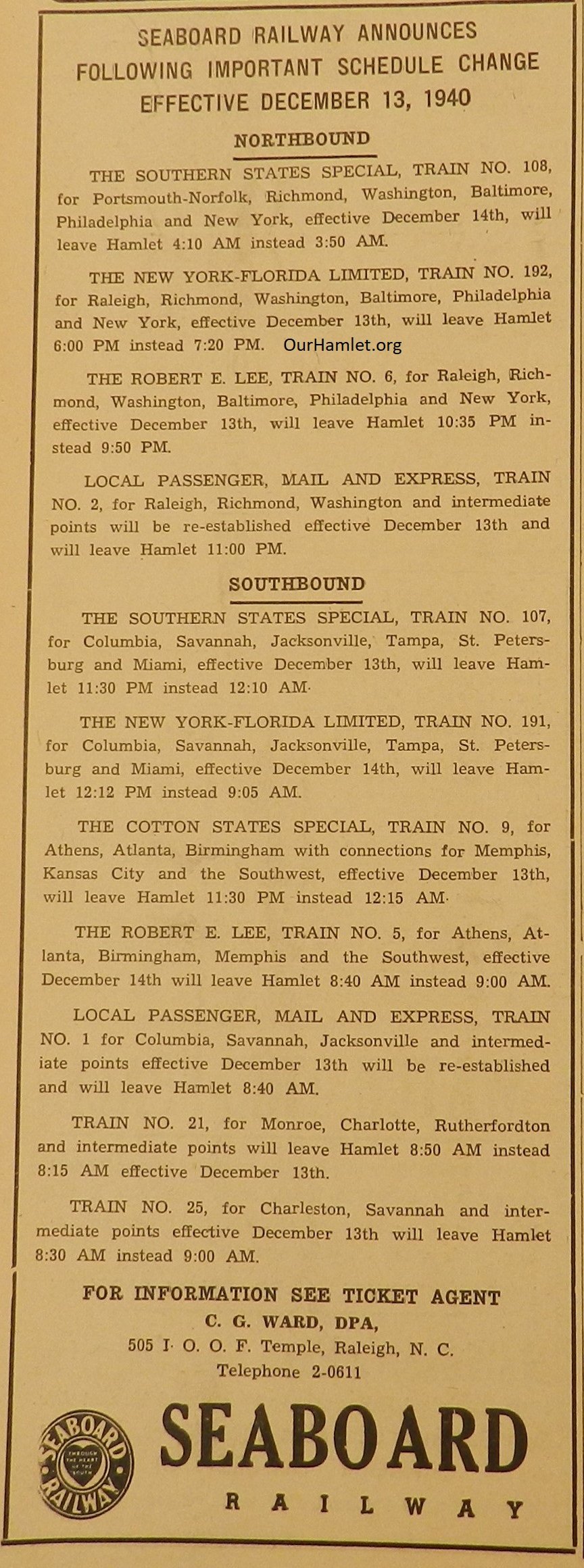 1941 Seaboard schedule changes OH.jpg