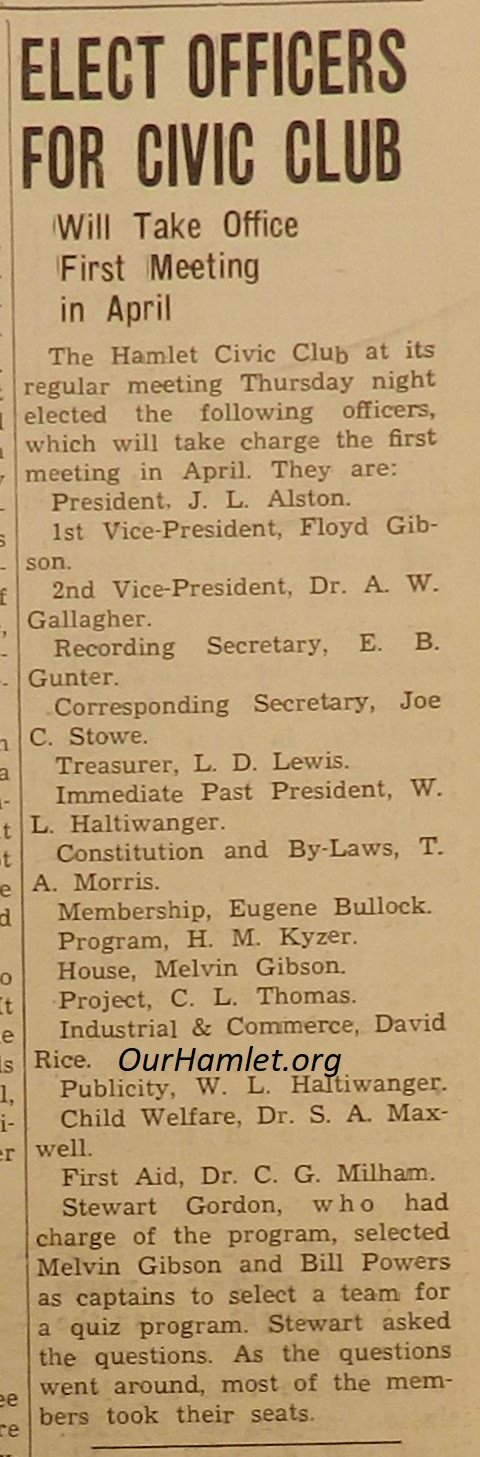 1944 Civic club Officers OH.jpg
