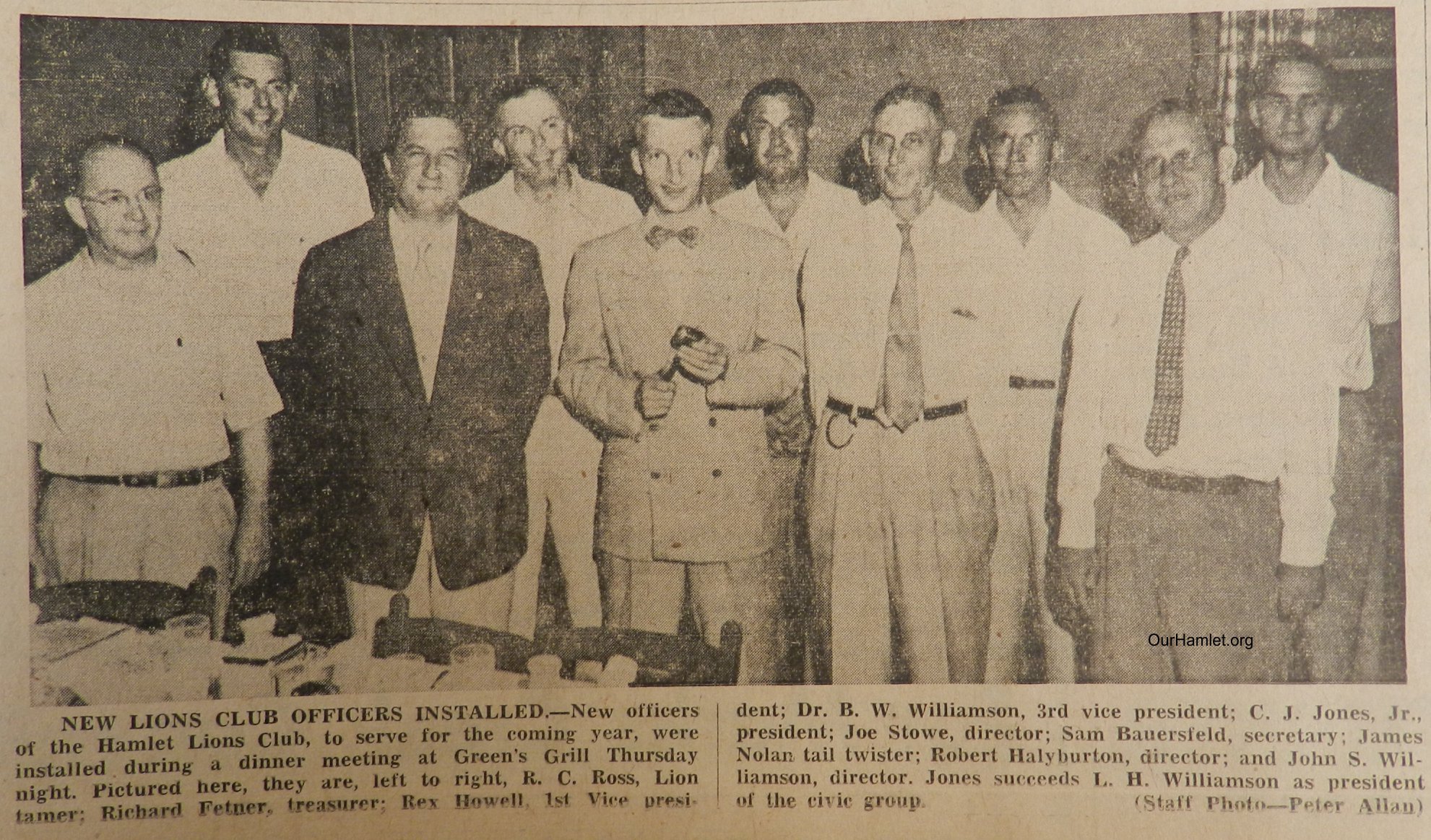 1954 Lions Club Officers OH.jpg