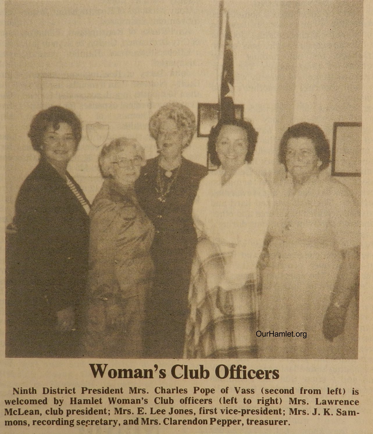 1982 Womans Club Officers OH.jpg