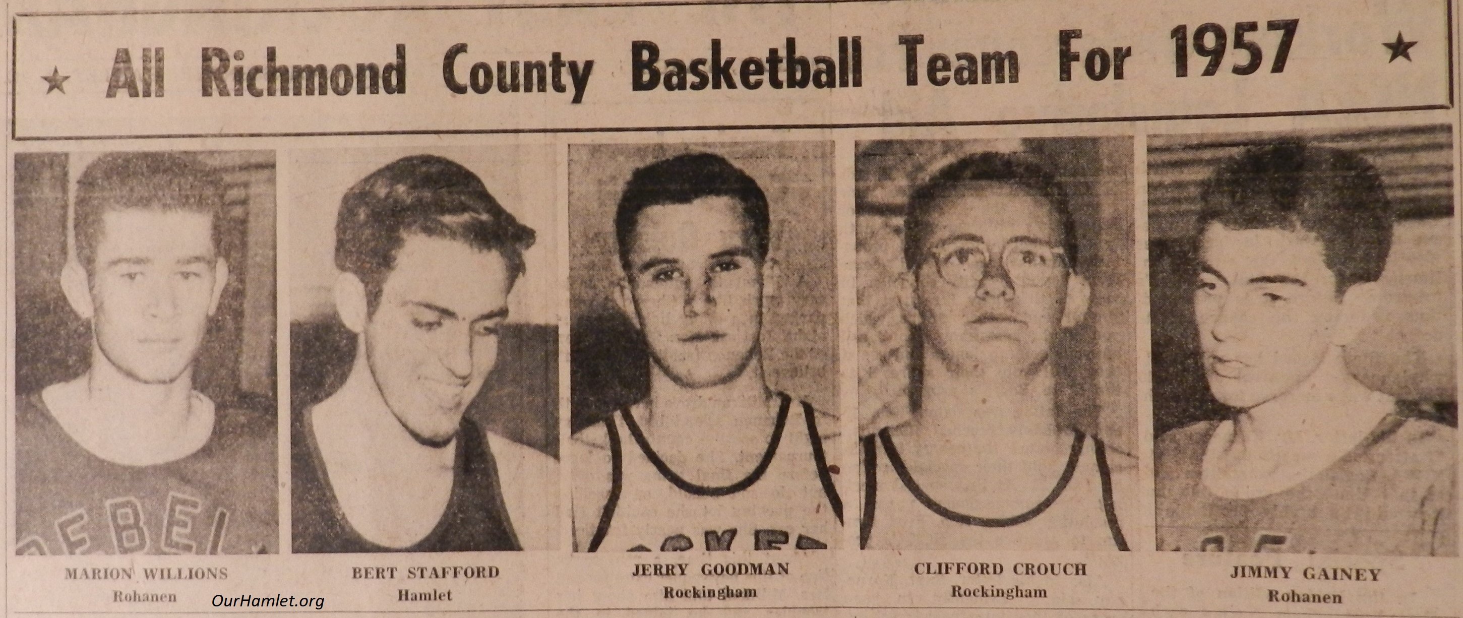 1957 All County Basketball Team OH.jpg