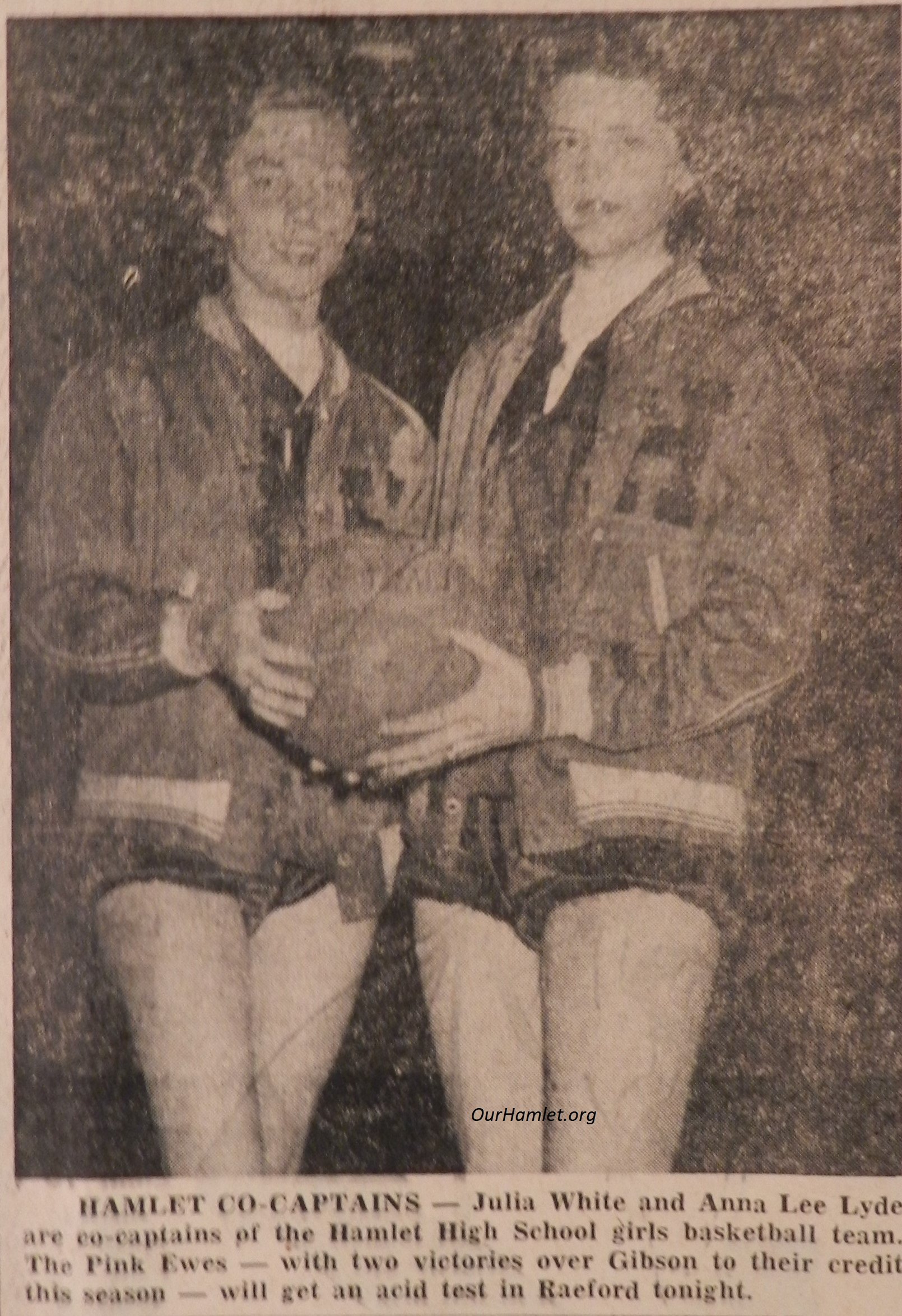 1957 HHS Pink Ewes Captains OH.jpg