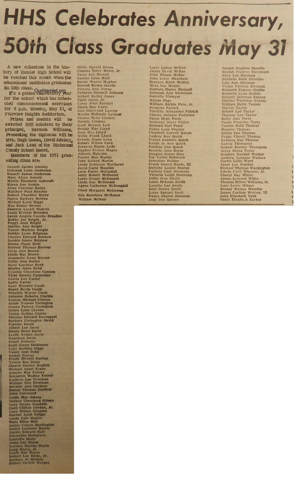 1971 Class of 1971 graduation OH.jpg