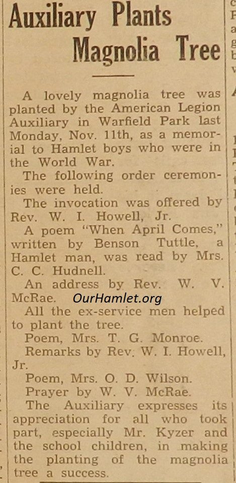 1935 Magnolia Tree Warfield Park OH.jpg