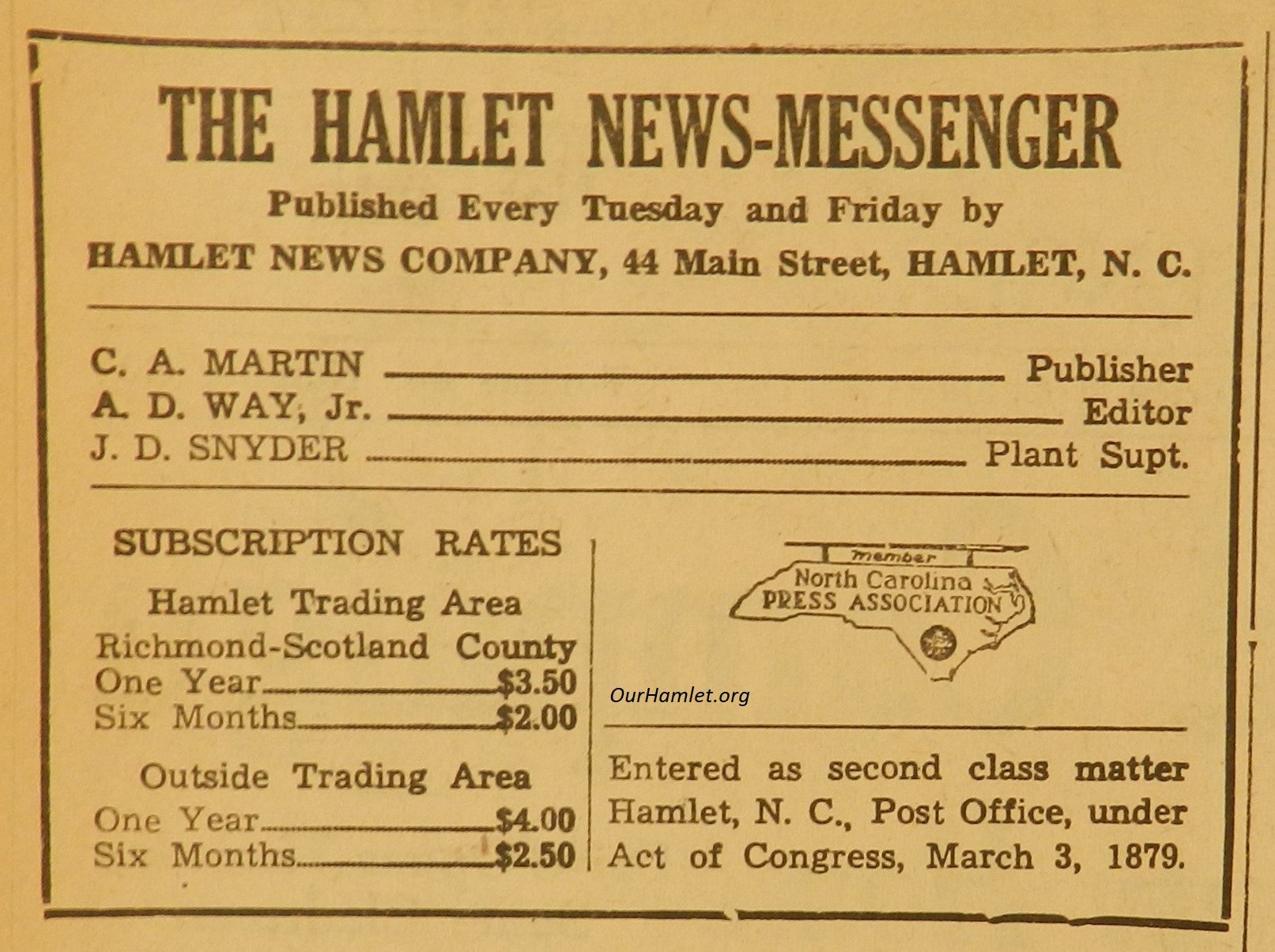 1951 Hamlet News-Messenger OH.jpg