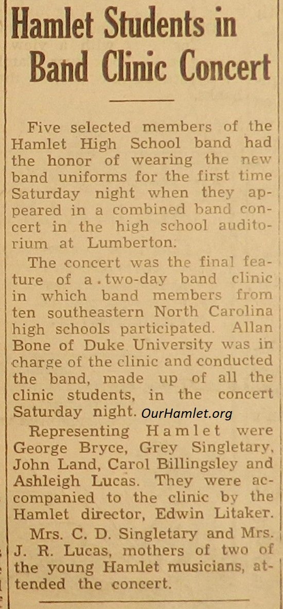 1951 HHS Band Concert OH.jpg