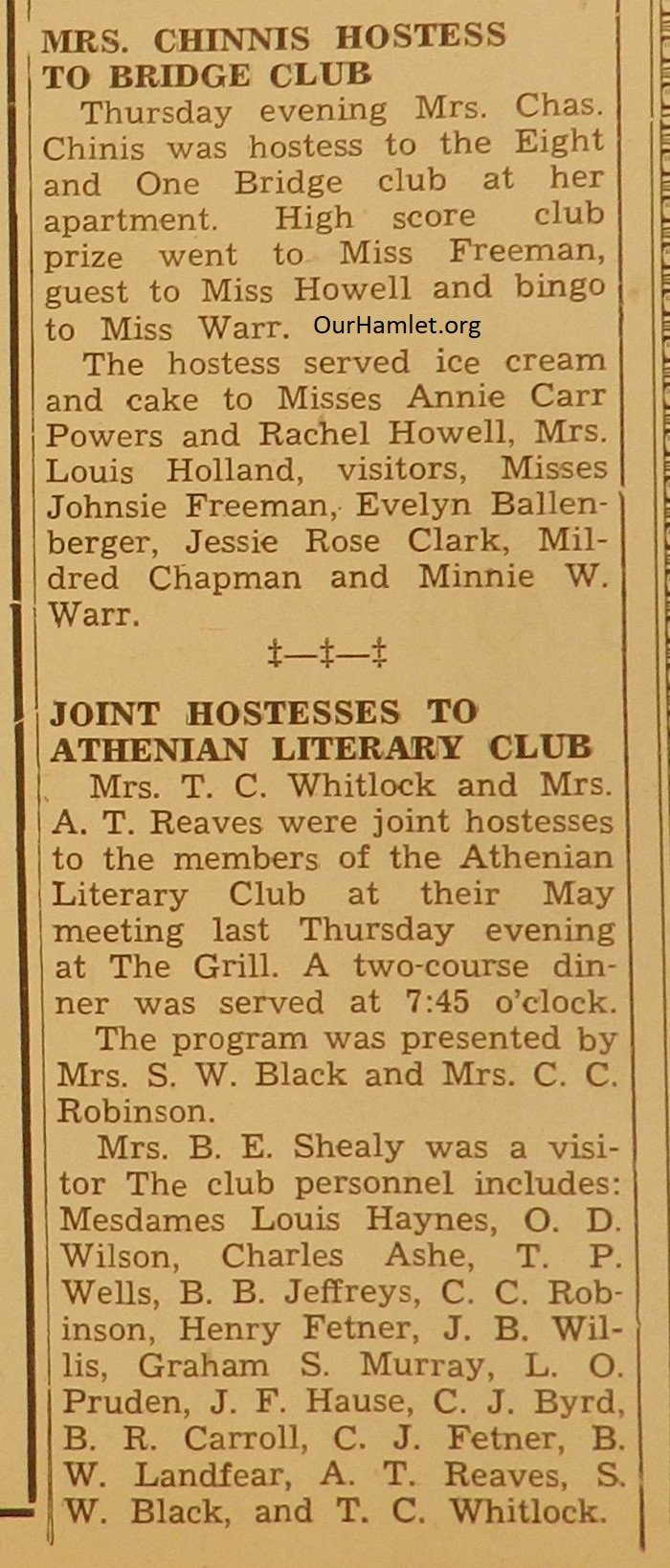 1941 Bridge clubs OH.jpg