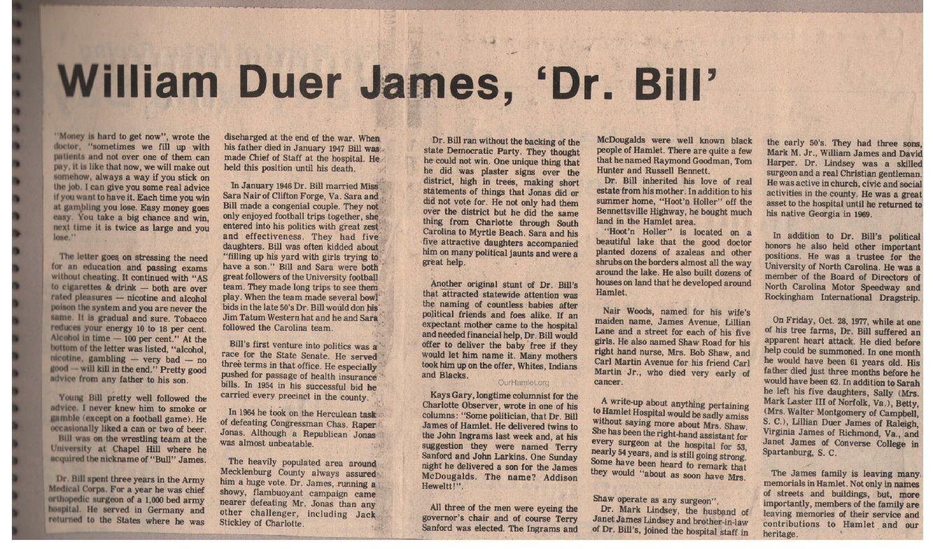 The Squire - Dr Bill James b OH