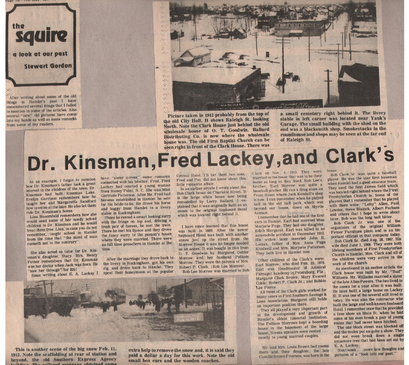 The Squire - Dr Kinsman, Fred Lackey, and Clark's OH