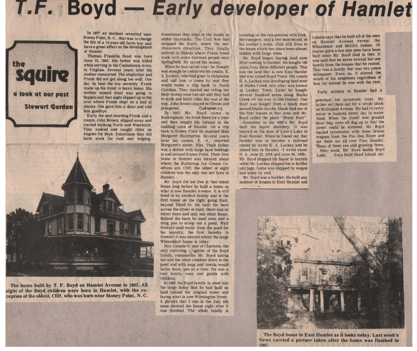 The Squire - T F Boyd - Early Developer OH